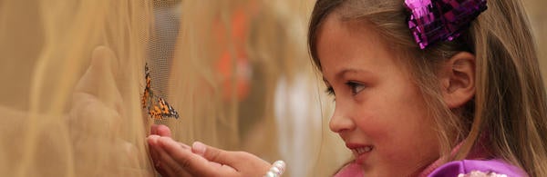 Girl with butterfly at Riverside Insect Fair 2019 (c) Stan Lim/UCR